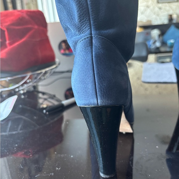 Cole Haan Nike Air royal blue leather boots W8 - Picture 3 of 6